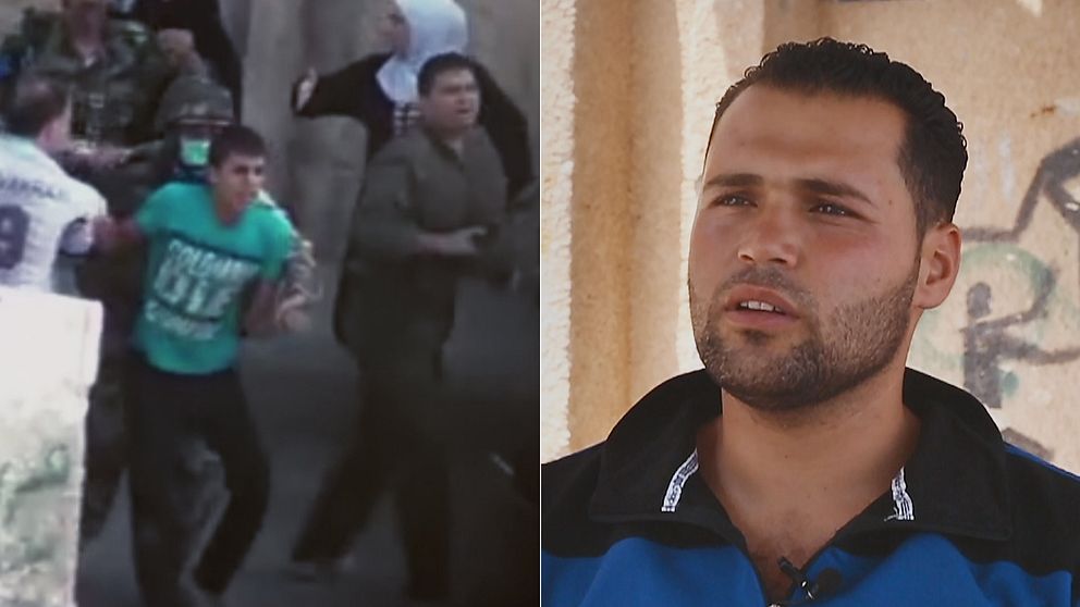 Samer, i dag 21 år, fängslades och torterades av den syriska regimen 2011 sedan han och hans kompisar klottrat en protest mot al-Assad.