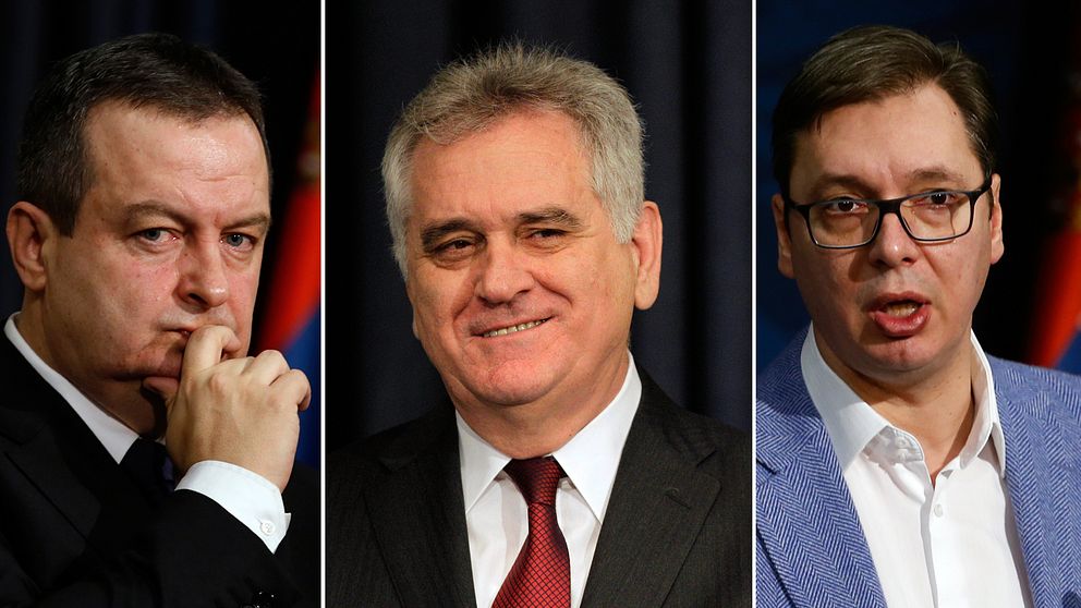 Ivica Dacic, Tomislav Nikolic och Aleksandar Vucic.