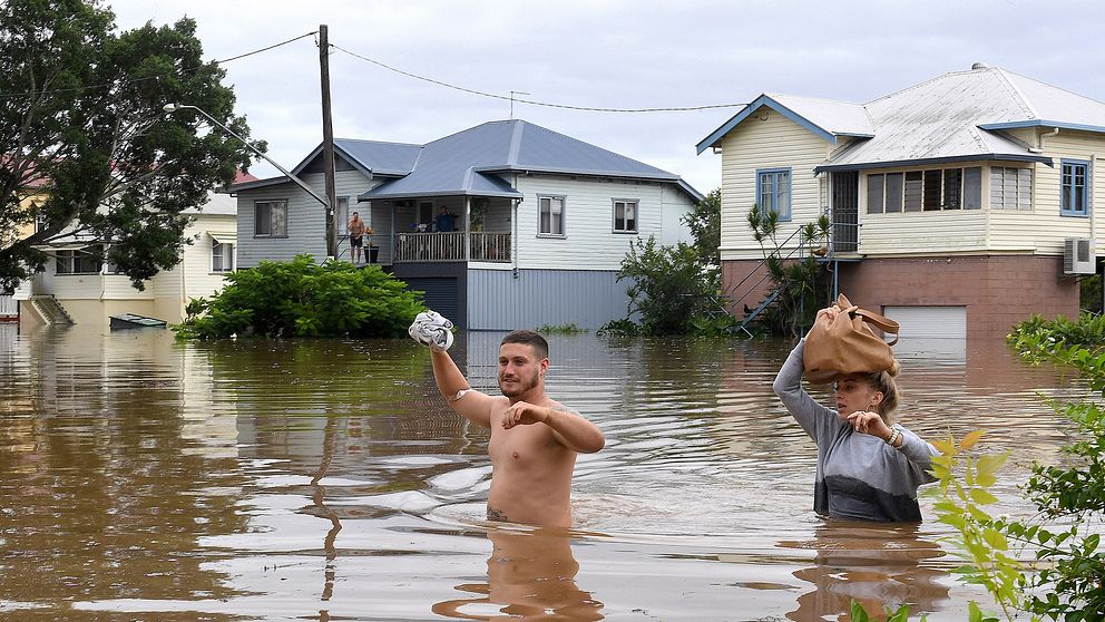 Översvämningar i Lismore i norra New South Wales.