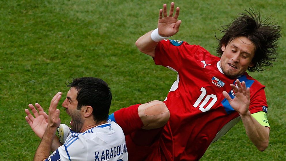 Giorgos Karagounis och Tomas Rosicky