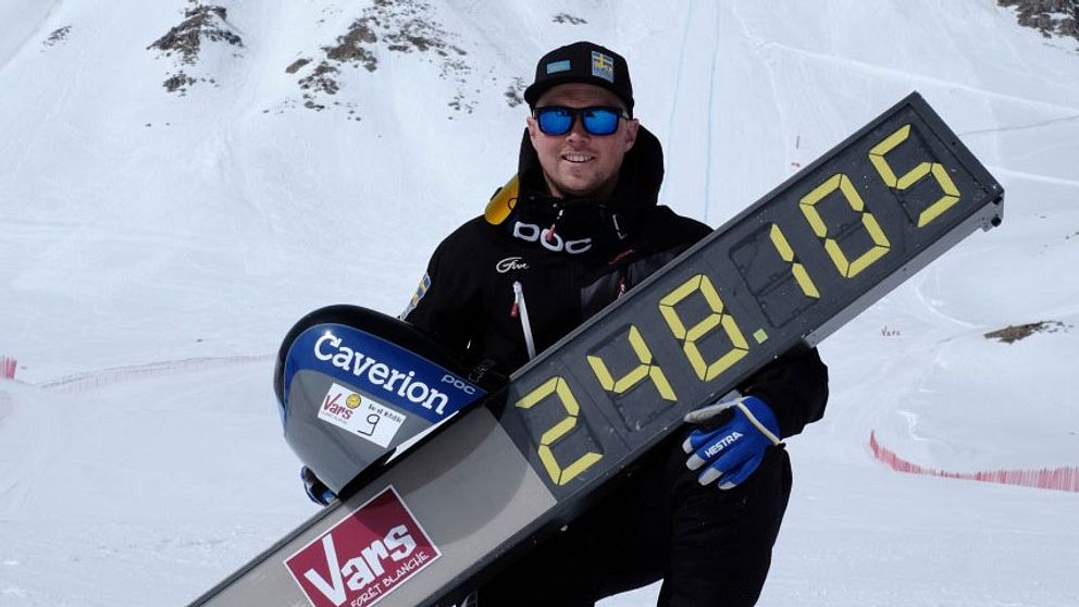Svenskt hastighetsrekord på skidor