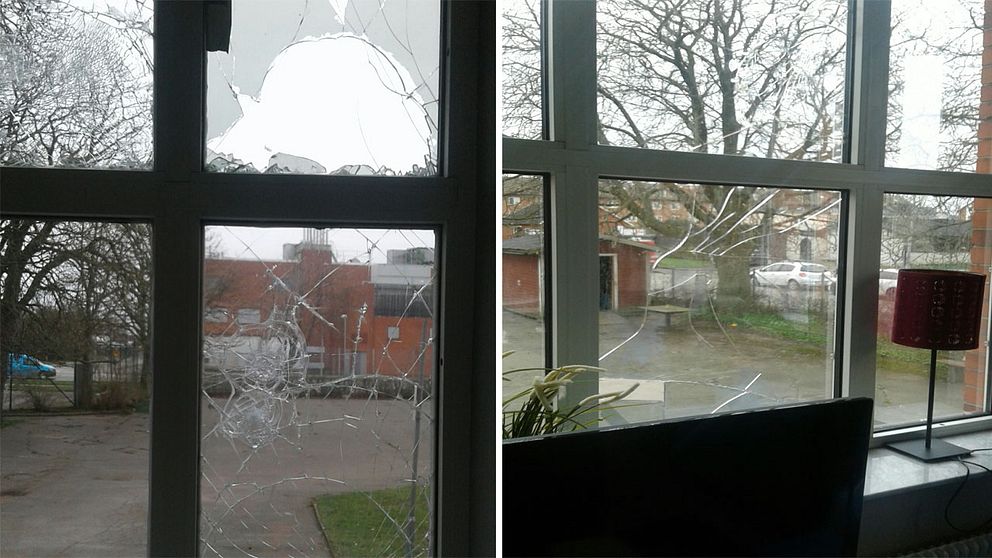 Krossade rutor på Vilans fritidsgård i Kristianstad