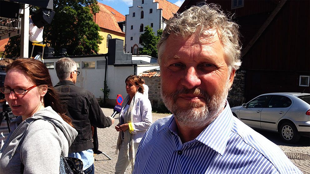 Miljöpartiets Peter Eriksson kandiderar till EU-parlamentet. Här på plats i Almedalen.