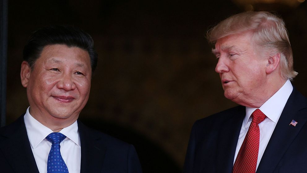 USA:s president Donald Trump tog emot Kinas president Xi Jinping i Mar-a-Lago, i Palm Beach i Florida, under torsdagen.