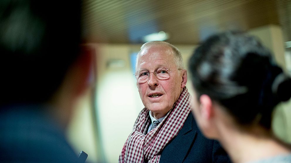 Försvarare Bengt H Nilsson under Saab- rättegången i Vänerborgs tingsrätt.