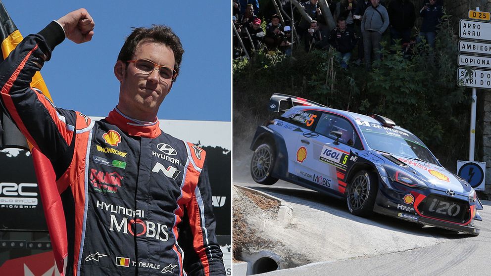 Belgaren Thierry Neuville vann VM-rallyt på Korsika.