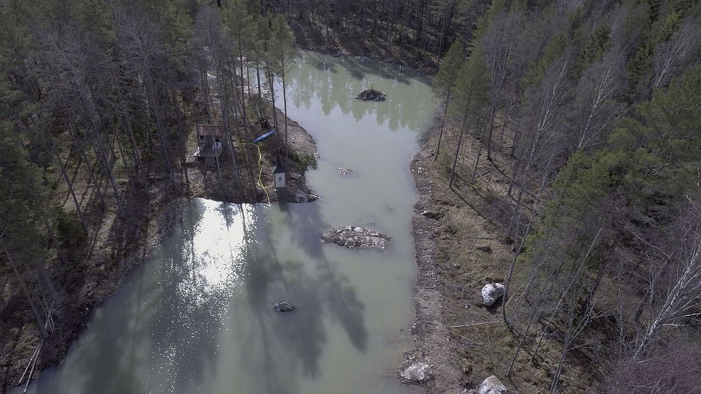 Olovlig sjö, enligt länsstyrelsen. En markägare i Tärna har pumpat ut grundvatten utan tillstånd.