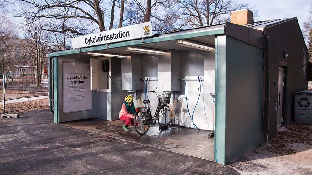 Uppsala har invigt den första cykelvårdsstationen