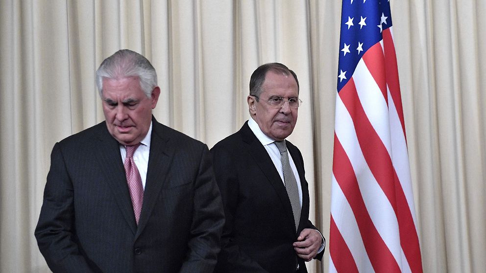 Lavrov och Tillerson har pressträff.