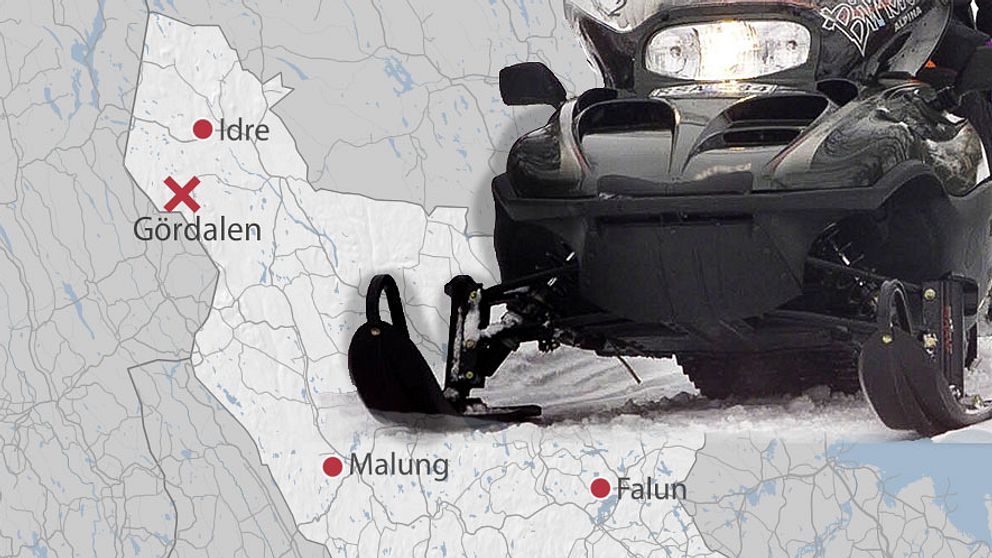 Karta som pekar ut Gördalen.