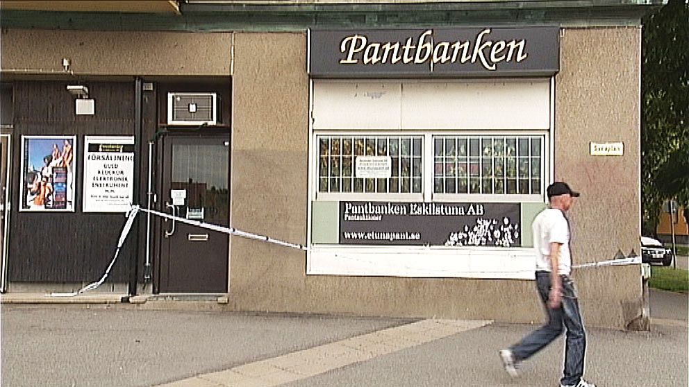 Pantbank rånad i Eskilstuna