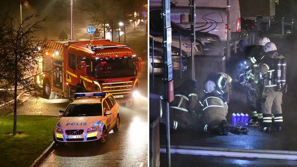 Räddningstjänst och polis skickades ut till Rosengård efter larm om brand i garage.