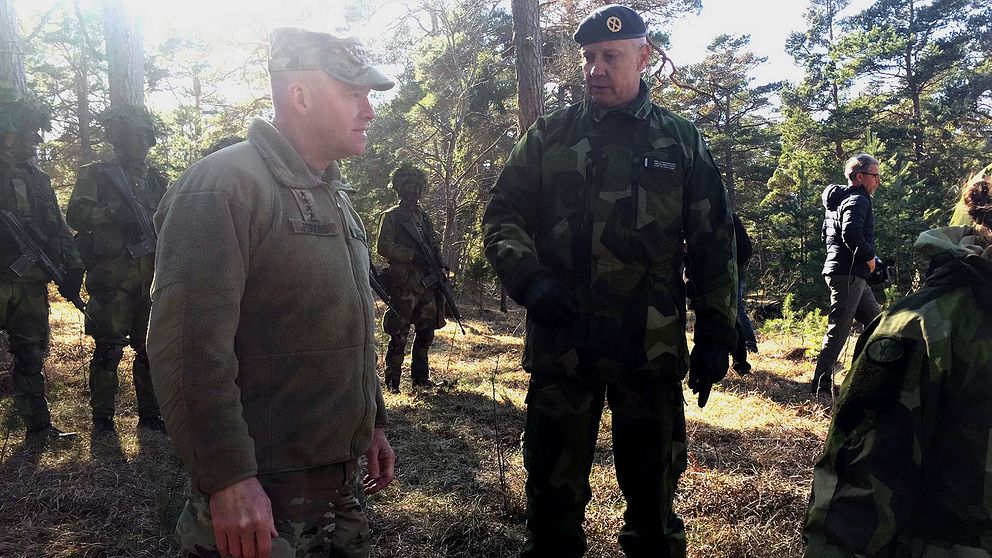 amerikansk arméchef besök Gotland öst