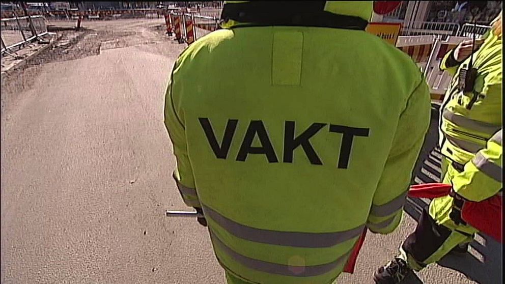 flaggvakt vägbygge