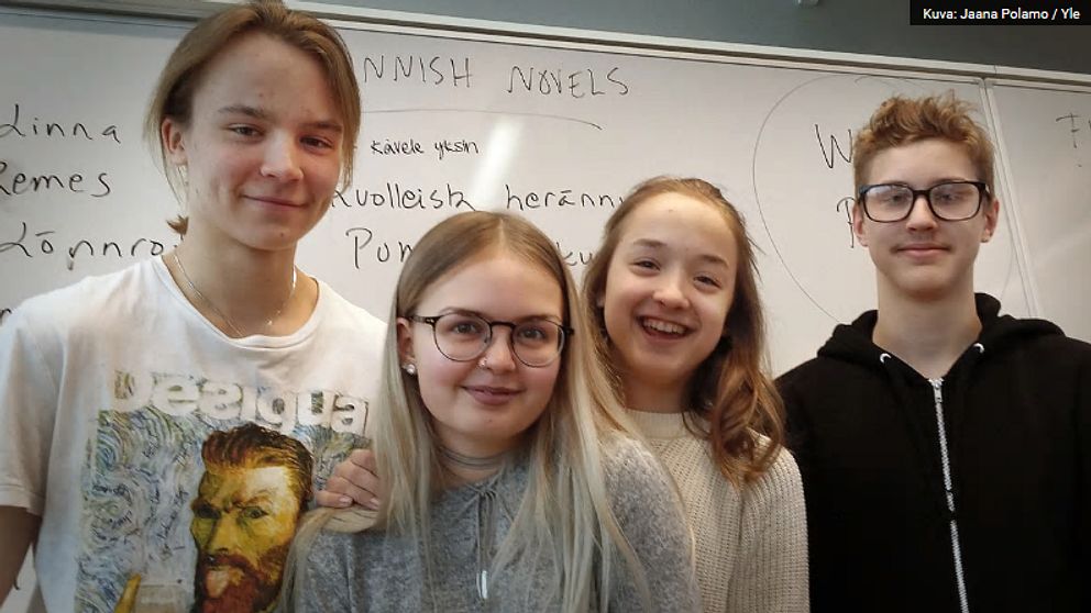 Skolelever från Jyväskylä i Finland.
