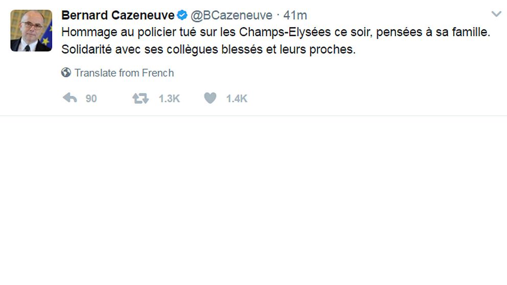 Den franske premiärministern Cazeneuve.