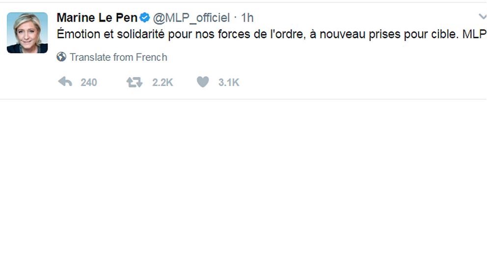Marine Le Pen Twett