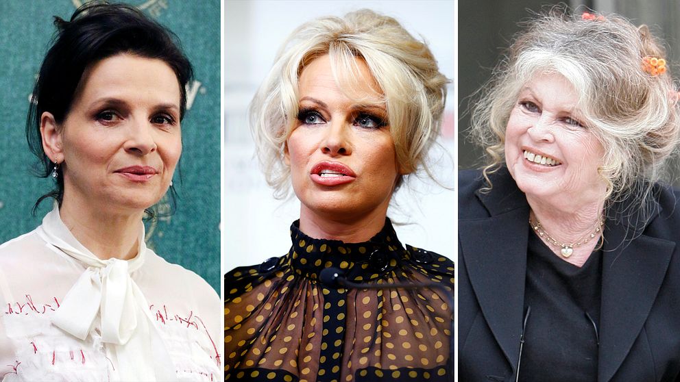 Juliette Binoche, Pamela Anderson och Brigitte Bardot har alla tagit ställning inför det franska presidentvalet.
