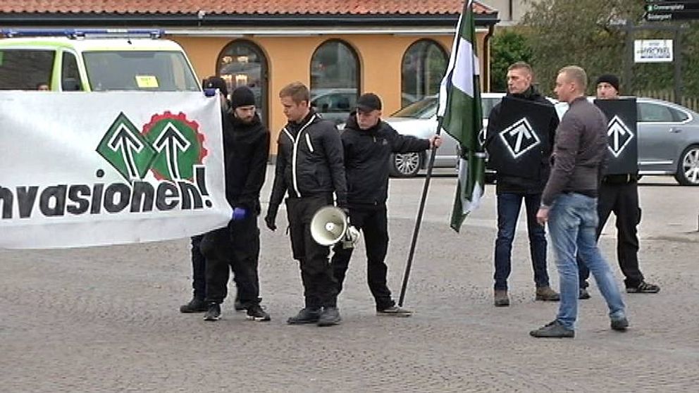 Nordiska motståndsrörelsen demonstrerar i Visby