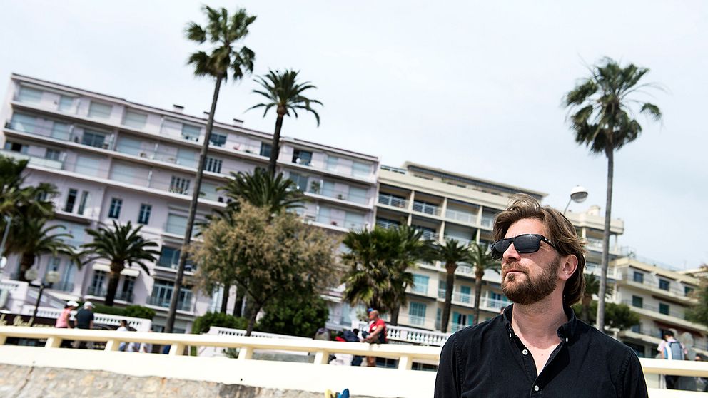 Ruben Östlund i Cannes när han visade filmen Turist på filmfestivalen 2014.