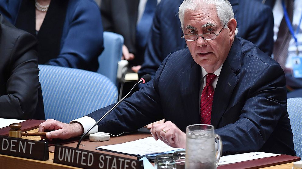 USA:s utrikesminister Rex Tillerson leder ett möte om Nordkorea i FN:s säkerhetsråd.