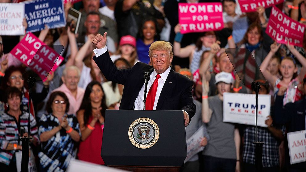 President Donald Trump i Harrisburg, Pennsylvania.