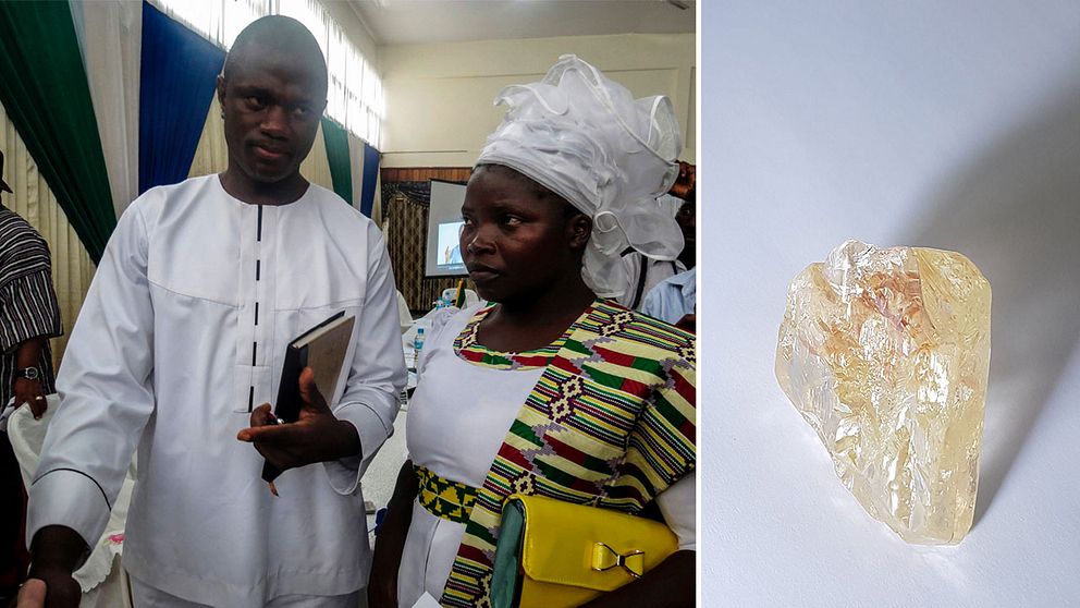 Pastor Emmanuel Momoh har hittat Sierra Leones näst största diamant hittills.