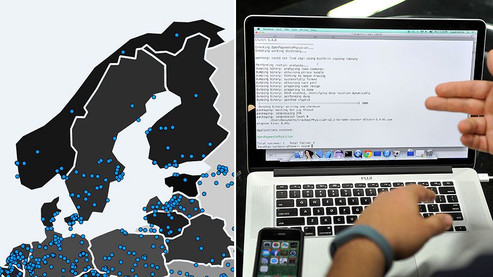 Cyberattacken ”Wannacry” har påverkat omkring 40 platser i Sverige, främst i storstadsregionerna, enligt datasäkerhetsbloggen MalwareTech.