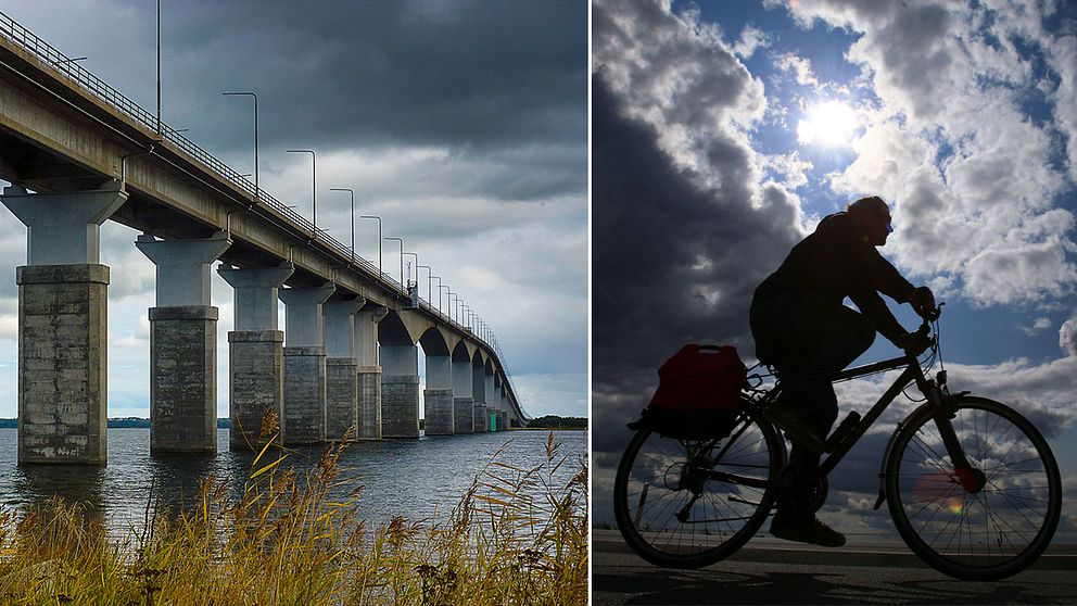 En ensam person har setts cykla över Ölandsbron – något som är förbjudet sedan 2009. Cyklisten på bilden har inget med händelsen att göra.