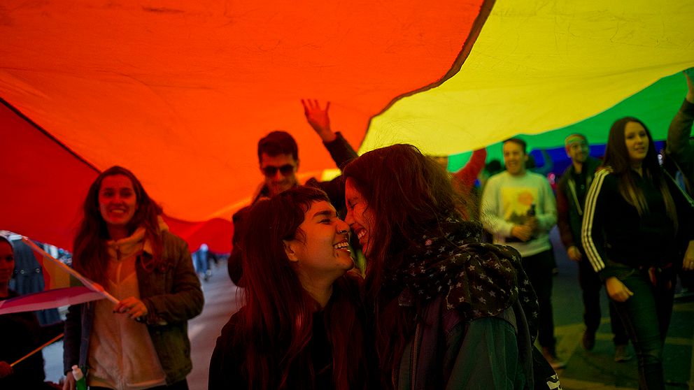 Prideparad i Chile. Situationen för hbtq-personer har blivit bättre i flera delar av världen.
