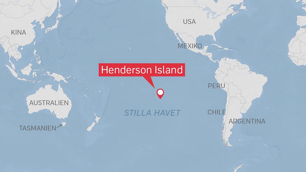 Korallatollen Henderson Island ligger i Stilla havet och tillhör ögruppen Pitcairn.