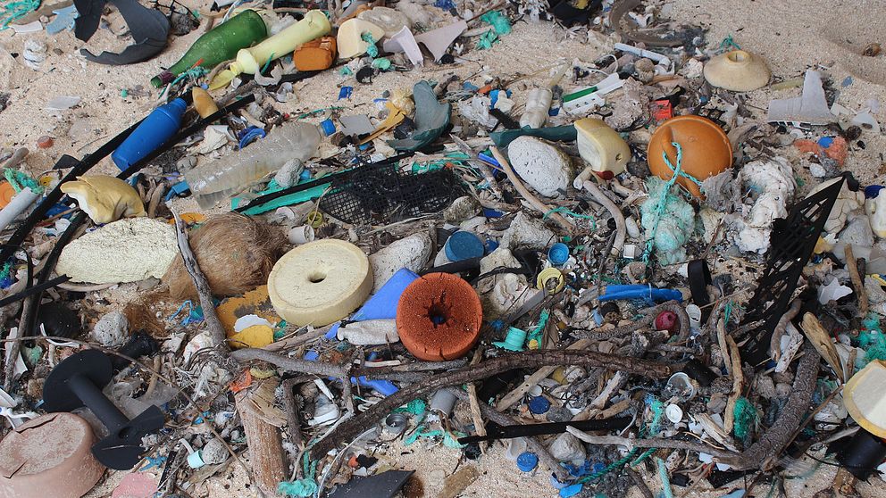 18 ton plast hittades på Henderson Island i Stilla havet.