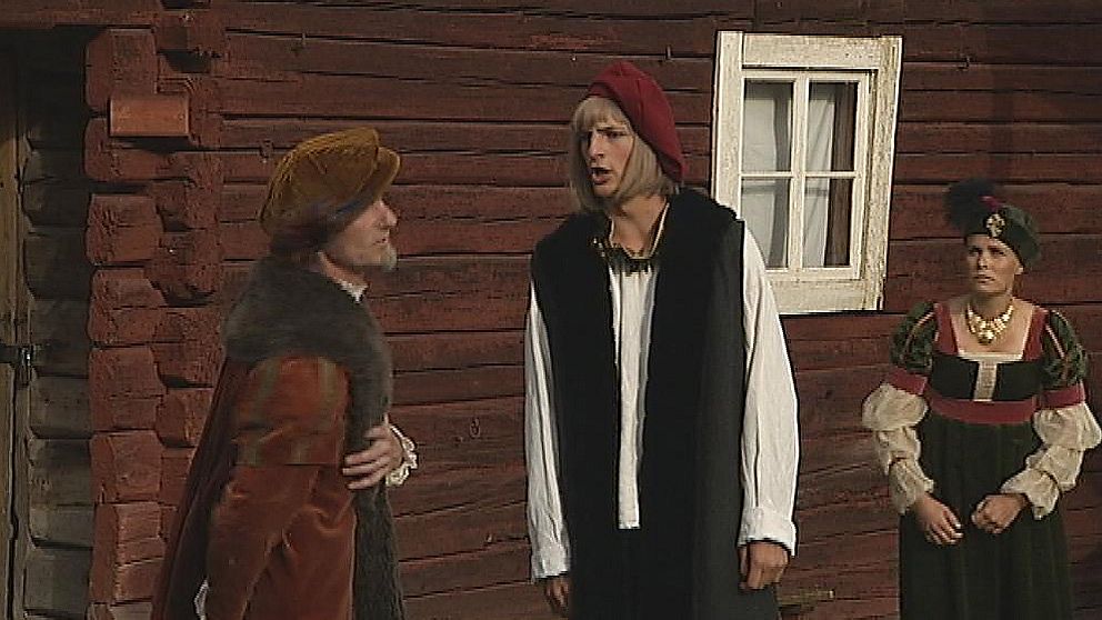 Gustav Vasa i Svärdsjö. Den unge Gustav Eriksson spelas av Edvin Erlandsson, Joakim Brahe av Matti Svedlund och Margareta Brahe av Emma Andersson.