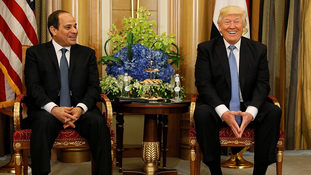 God stämning mellan Egyptens president al-Sisi och Donald Trump