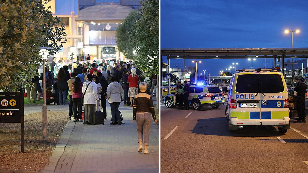En del av avgångshallen på Landvetters flygplats utanför Göteborg har utrymts och spärrats av, sedan ett misstänkt föremål hittats.