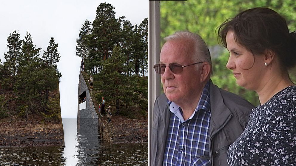 Grannarna Terje Lien och Maria Holtane-Berge var först på plats och räddade ungdomarna ur vattnet och tog hand om de svårt sårade. Nu kämpar de mot minnesmärket som de menar blir en alltför svår påminnelse om det de försöker att lägga bakom sig.