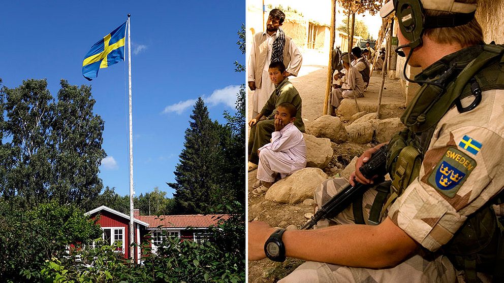 svenska flaggan veteran soldat afghanistan