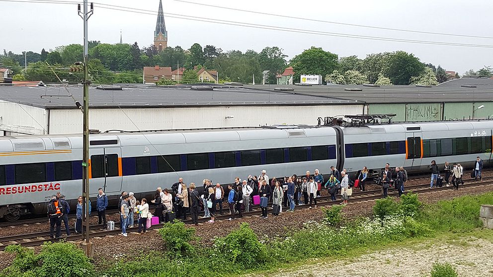 Öresundståg evakueras i Arlöv