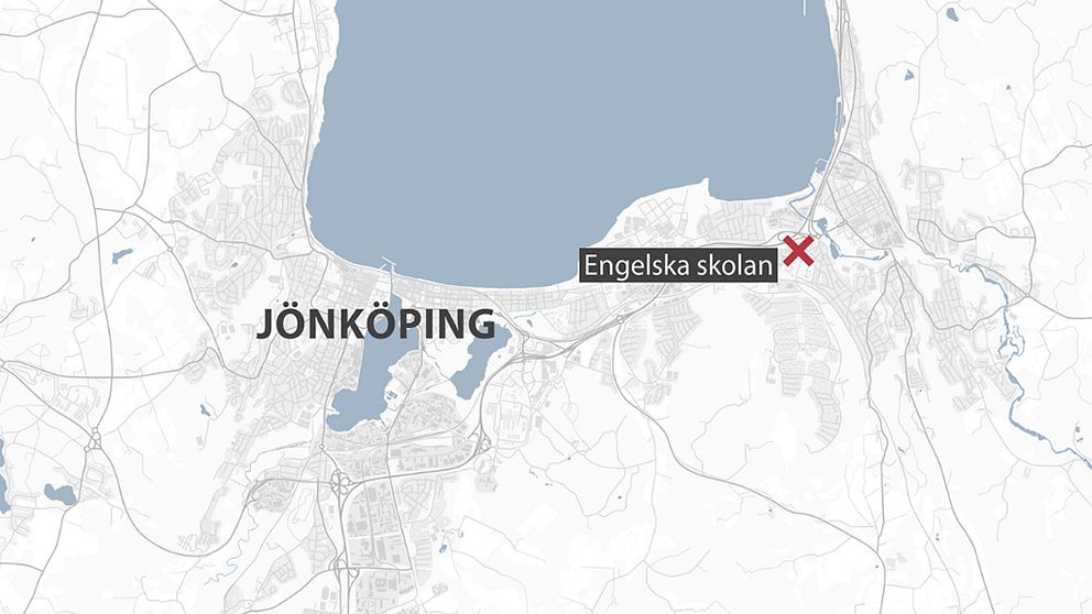 Karta över Jönköping och Huskvarna.