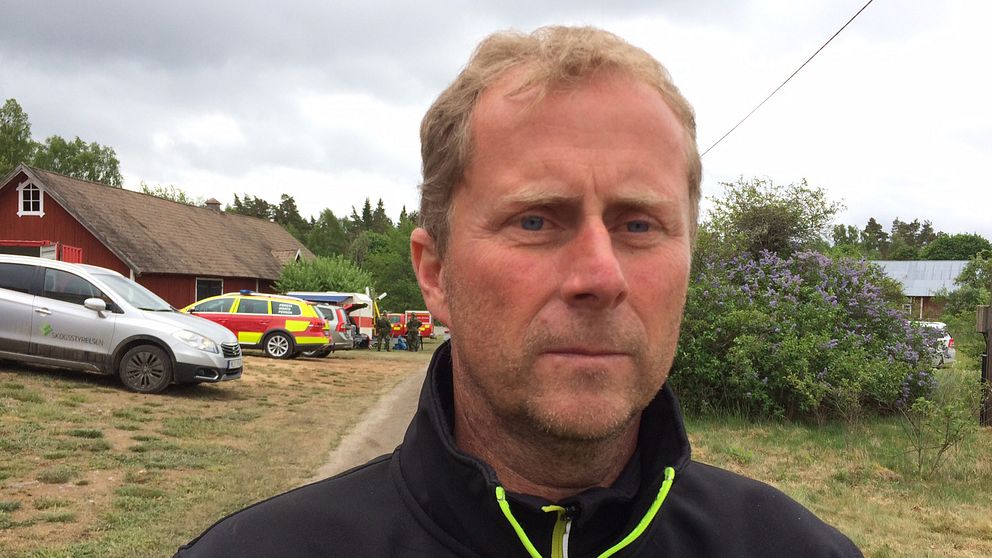 Per Gustavsson är en av de markägare som drabbats hårt av branden i skogarna kring Målerås.