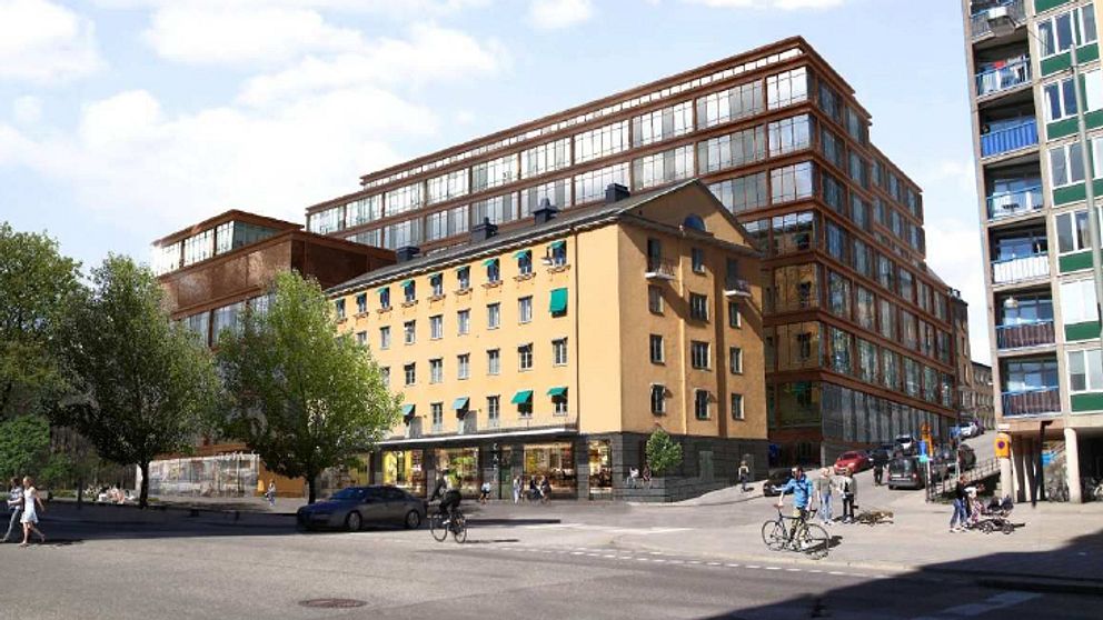 Det nya sjukhuset sett från Folkungagatan.