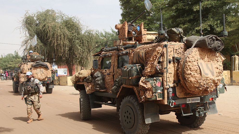 FN-soldater patrullerar i Timbuktu