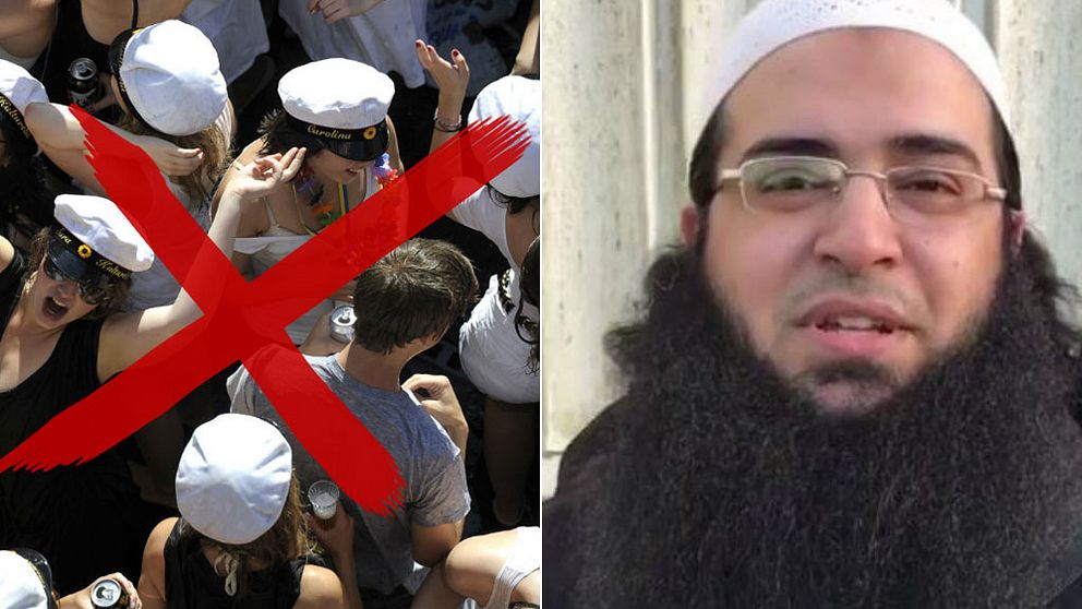 Anas Khalifa varnar muslimer från att åka studentflak.