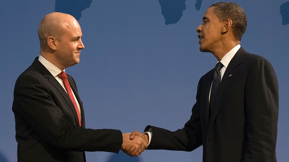 Fredrik Reinfeldt och Barack Obama vid G20-mötet i Pittsburgh 2009.