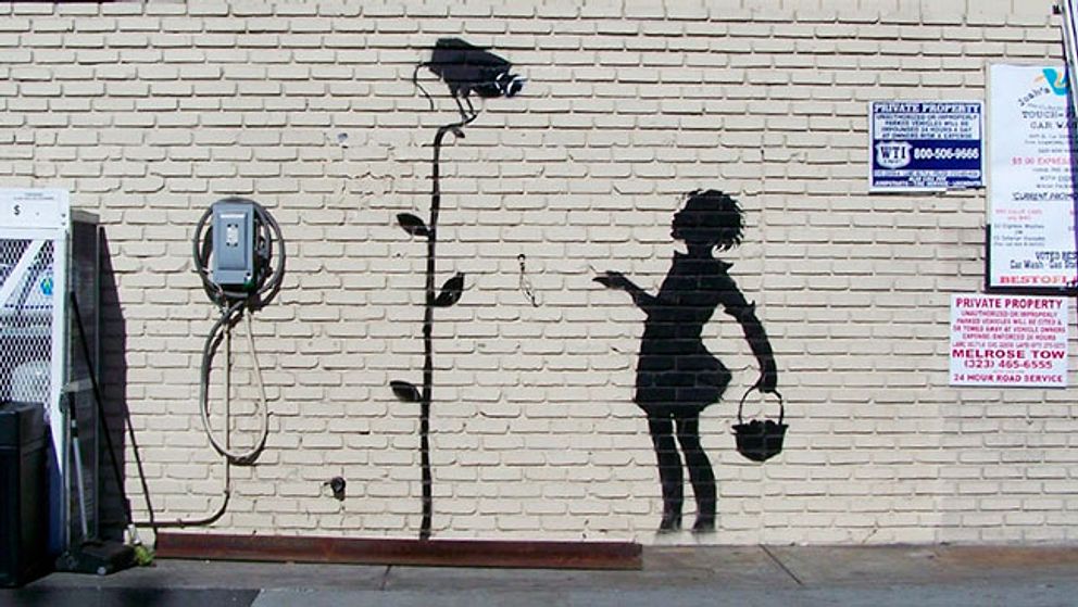 ”Flower Girl” heter Banksys målning som i december kommer auktioneras ut i USA.