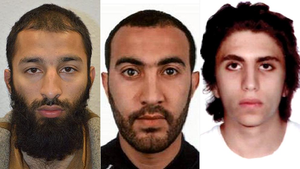 Khuram Shazad Butt, Rachid Redouane och Youssef Zaghba pekas ut som de tre terroristerna bakom attackerna i London Bridge.