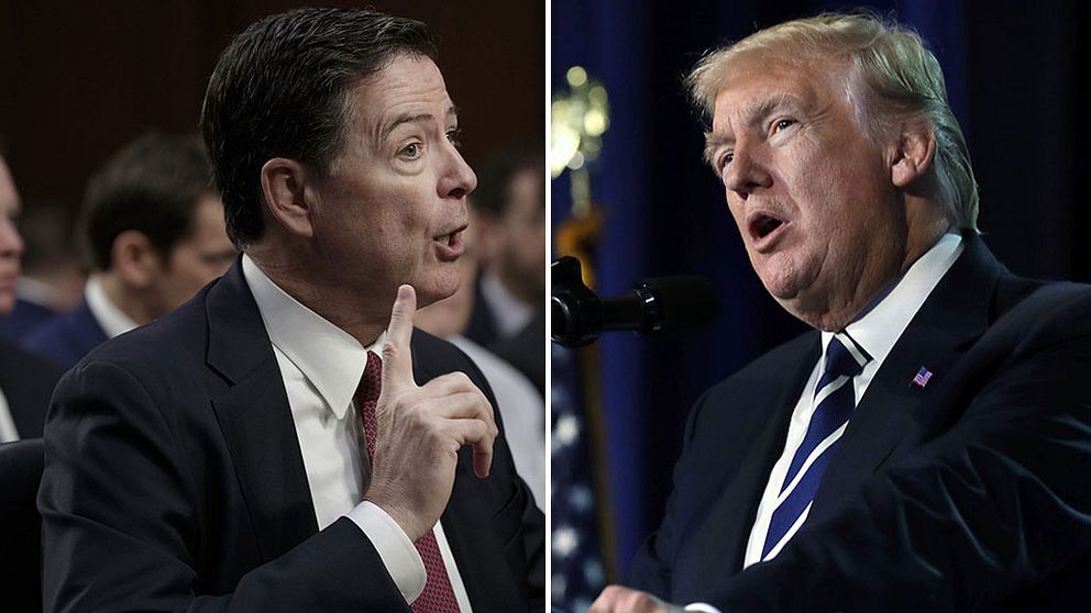 James Comey och Donald Trump.