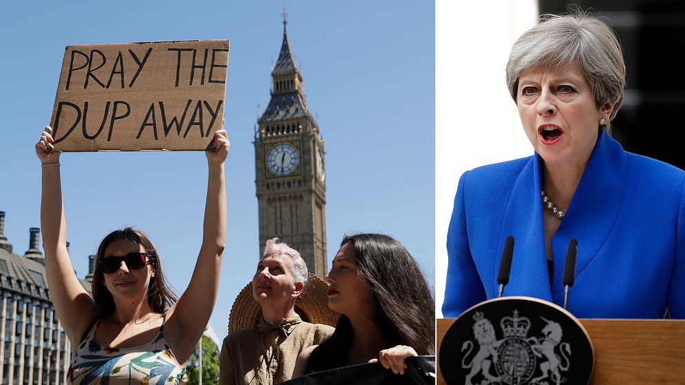 Theresa May får förlita sig på nordirländska DUP:s stöd