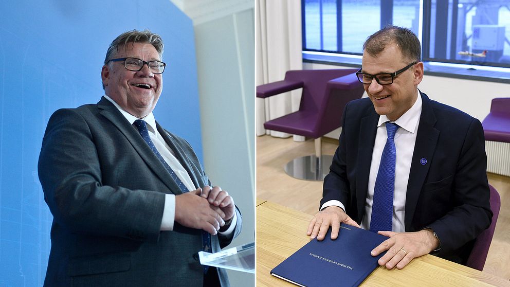 Sannfinländarnas ex-ledare Timo Soini och Finlands statsminister Juha Sipiläs (C).