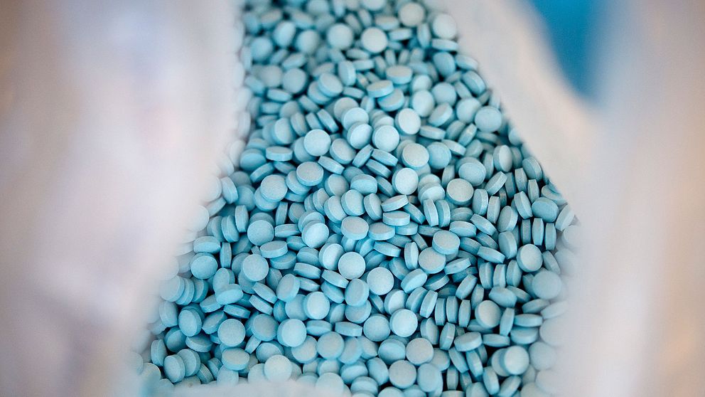 Ecstasy eller MDMA, som beslagtagits av svenska tullen.